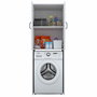 Hanah Home KD110 - 3192 Gabinete para Lavadora, Blanco, 65cm Ancho x 181.8cm Alto x 62.5cm Profundo